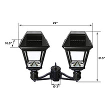 Gama Sonic Imperial III Solar Post Light Black