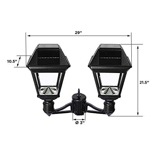 Gama Sonic Imperial III Solar Post Light Black