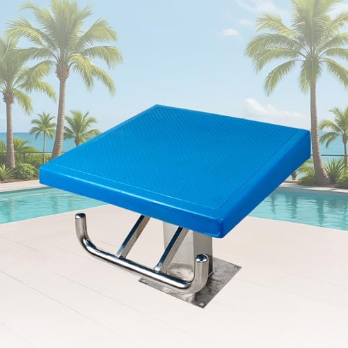 JYETAXDISS Swim Competition Training Jumping Countertop, Diving Board Pool Diving Platform, Stainless One Step Diving Starting Block, Indoor Outdoor deluxeedition