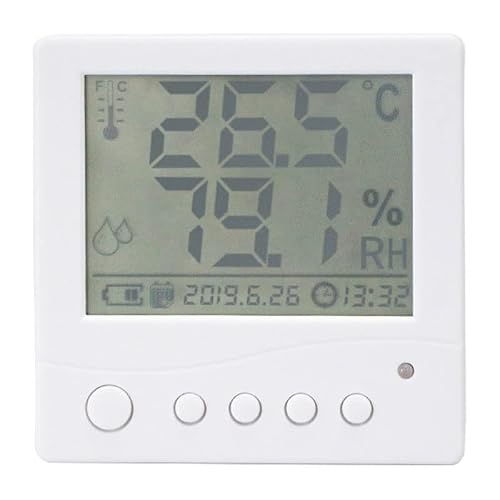HAYNAH Wall-Mounted Electronic Thermometer,Digital Temperature Humidity Meter Backlight Home Indoor