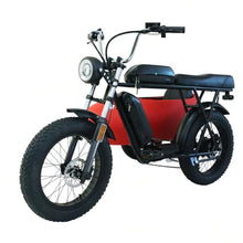 RZZLGY Electric Motorcycle with Sidecar, Snow Tires, 60km Range, Red