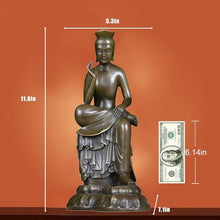 FENGSHUI-CAISHEN Pure Copper Meditating Buddha Statue Large Bronze