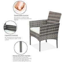 DUYHBAWRS Three Colors Patio Furniture Set Outdoor Living Room Balcony Rattan Four-Piece-Brown(D)