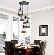 Cal Lighting FX-3584-5 Restoration Five Light Pendant from Beacon Collection in Bronze/Dark Finish, 20.00 inches