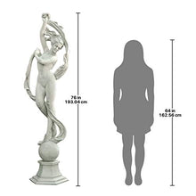 Design Toscano Aurora Roman Woman of Dawn Garden Statue 76" Antique Stone Finish