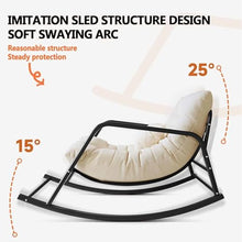ERoomQ Double Living Room Rocking Chair with Soft Cushion, Comfortable Breathable Bedroom Rocking Chair, Modern Outdoor Garden Lounger, Zero Gravity Chairs with Armrests, Ergono(Grey)