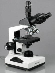 AmScope Digital Trinocular Microscope 40X-1600X with Camera and Software