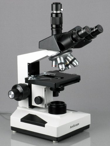 AmScope Digital Trinocular Microscope 40X-1600X with Camera and Software