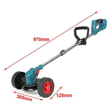 Electric Lawn Mower, Cordless Lawn Mower with 224V Li-Ion Batteries and Quick Charger, 6 Inch, Lightweight and Extendable, 850W Max for Lawn Care
