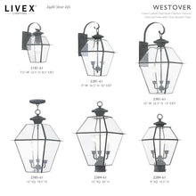 Livex Lighting 2381-61 3-Light Outdoor Wall Lantern, Bronze