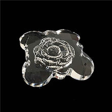 45MM Rose Cross Glass Hanging Prism Suncatchers Crystal Trimming in 2 Holes Glass Lighting Drop Pendants,50pcs