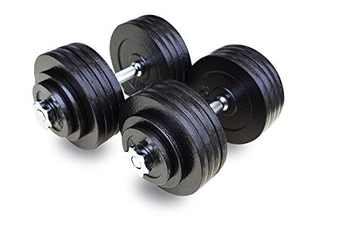 Unipack Adjustable Dumbbells Kits 200lbs Black