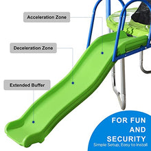 Steelway 14ft Trampoline Combo with Swing, Slide, Safety Net & Basketball Hoop 14FT Green