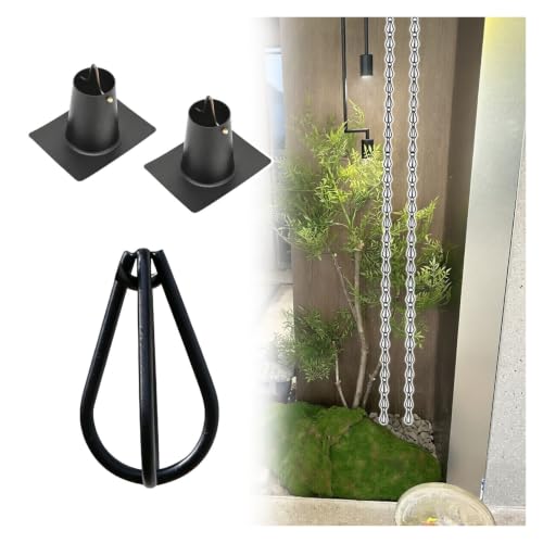 WAHHWF Teardrop Link Rain Chain for Gutters, Aluminum Alloy