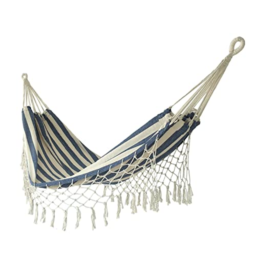 MaGiLL Thicken Canvas Hammock Sleeping Hanging Swing Chair Outdoor Travel Camping Tassel Hanging Bed Foldable Double Garden Hammock