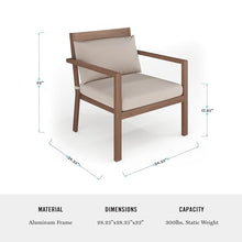 Martha Stewart Bedford Indoor/Outdoor Patio Accent Chairs, Brown, 2-Pack
