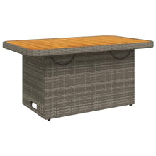 hliofuir 4 Piece Patio Dining Set Reclining Chair Bench Lift Top Table Gray