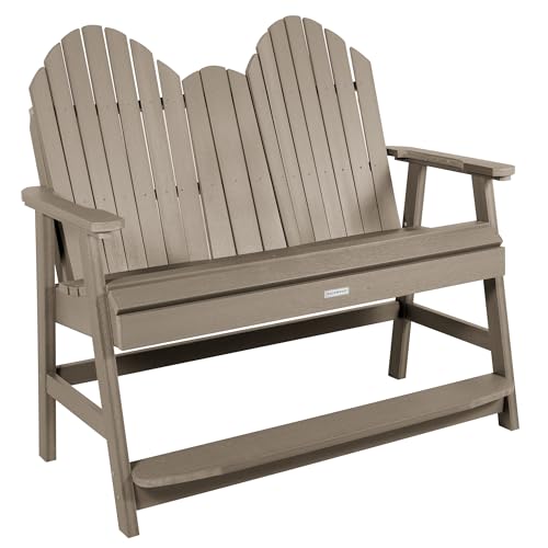 highwood Hamilton 4ft Counter Height Adirondack Bench, Woodland Brown