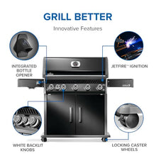 Napoleon Rogue PRO 625 5-Burner Natural Gas Grill with Infrared Side Burner