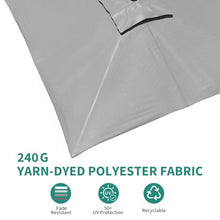 MOVECOM 10x10 FT Offset Patio Umbrella with Base Included, 360° Rotation Large Square Cantilever Umbrella, Outdoor Sun Shade with Easy Tilt for Pool, Backyard, Deck, Garden, Navy Blue