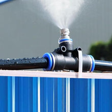 Low Pressure Mist Nozzles for Outdoor Cooling Systems - High Spray with 1/4" Quick Coupling, Nickel-Plated Brass(2543inch/90m/295ft)