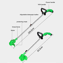 AMYYTL Cordless Grass Strimmer Electric Lawn Mower, Small Household ELD Lithium Battery Lawn Mower Rechargeable Multifunctional Weeding Artifact for Garden Lawn Outdoor Gardening,D