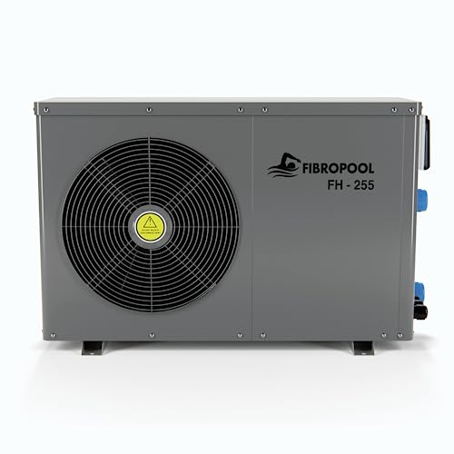 FibroHeat FibroPool Swimming Pool Heat Pump FH255 55,000 BTU Gray