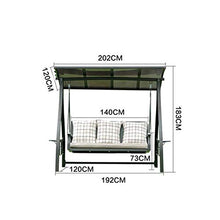 ELUKHT Creative Hotel Patio Porch Swing Glider with Stand Outdoor Swing Chairs with Adjustable Tilt Canopy, Garden Swing Lazy Daze Hammocks Swing Bench with Cushions and Pillow Garden
