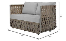 Source Furniture Scorpio Aluminum Frame Outdoor Loveseat Gray/Silver
