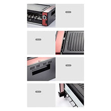 YYDS Hot Pot Household Automatic Rotating Electric Barbecue Grill Removable Hot Pot Roasting and Shabu One-Piece Pot Electric Grill (Color : Red)