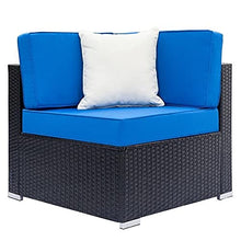 Patio Furniture Set Fully Equipped Weaving Rattan Sofa Set with 2pcs Corner Sofas & 2pcs Single Sofas - Woven Rattan