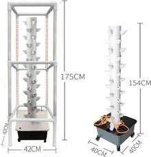 Hydroponic Tower Growing Sytem, Indoor Grow System with Grow Lights and Stands, Soilless Cultivation Grow Tower, 45 Holes Aeroponics Growing Kit