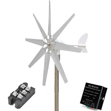 AISINILALAO ﻿20000W Low Noise Wind Turbine Generator, 12V-220V Portable Vertical Wind Power Turbine Generator Kit 3 Phase AC Low Noise Windmills with MPPT Controller,48v