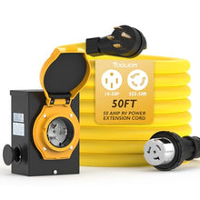 TOOLIOM 50FT 50A Generator Cord & Power Inlet Box, NEMA 14-50P/SS2-50R