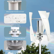 Tsampa Vertical Axis Wind Turbine Generator 20000W Low Noise Vertical Wind Turbine,3 Phase AC 12V 24V 48V 220V Vertical Axis Energy Generator Wind Power Kit for Home Energy Supplementation(12V)