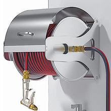 Professional Hose Reel W/Hose Kit, Garden Hose Reel, Garden Hose Reel Holder, Floor Hose Cart Reel Storage W/Hand Crank, Outdoor Hose Holder,10 Meters (50 Meters)
