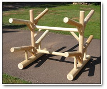 Log Kayak Rack 4 Place Unfinished