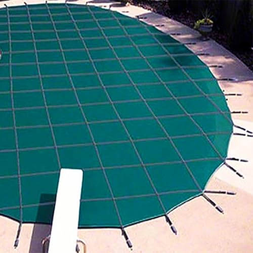 Round Pool Cover for Inground Pools, 3-35 Ft Customizable, Dustproof & Pet Safe, 1pcs(Green,Dia 22ft/6.7meters)