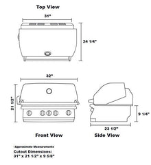 Lion Premium Grills L75623 32" Natural Gas Grill