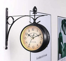 SLGGPJBU Double Sided Wall Clock,Retro Wall Clock Outdoor Garden Wall Clock Outdoor Indoor Garden Wall Clock,Silent Non Ticking