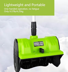 Electric Snow Shovel, Foldable Snow Blower, Easy on Your Back, Snow Thrower with Double Safety Switch, for Driveway Winter Snow Removal(One Batteries)