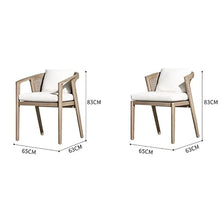 Balcony Table and Chair Set Solid Wood Beach Chair Terrace Courtyard Camping Chair Leisure Outdoor Furniture Armchair Water Proof Back Outdoor Chairs Bistro Table Set ( Color : Chair with Armrest )