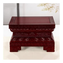 WOAITIANTIAN Vase Stand Square Mahogany Carving High Bonsai Base, Home Vase Fishbowl Display Stand(Large)