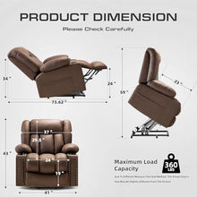 HTERWQEA Power Lift Recliner with Massage, Heat, USB & 2 Cup Holders