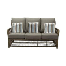 Four Seasons Courtyard Positano 3 Seater All Weather Wicker Loveseat Beige