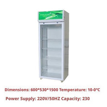 AWMGPDDBTO Mini Fridge Food Sample Refrigerator, Sliding Door