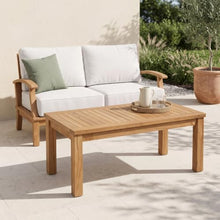Hives & Honey Pavilion Outdoor Teak Coffee Table, Solid Grade-A Teak Wood, Weather-Resistant Patio Table for Deck, Garden, Poolside