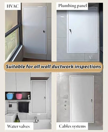 Jievmrs 22x30 24x36 36x36 36x48 36x60 Access Door, Exterior Plumbing Wall Access Panel for Drywall, Aluminum Inspection Hatch Latch for Outdoor Kitchen(60x145cm(24x58in))