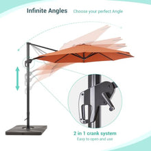 132.00'' Cantilever Umbrella with Crank Lift , Counter Weights Included