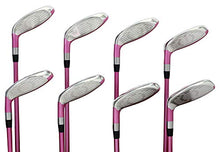 Majek Pink Ladies Golf Hybrids Irons Set Ultra Light Weight Forgiving Fuchsia Woman